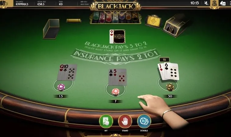 Trò Chơi Blackjack Tại 23WIN: Hành Trình Thắng Lớn 2 Giao diện chơi Blackjack tại 23WIN